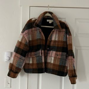 Wool blend cropped jacket